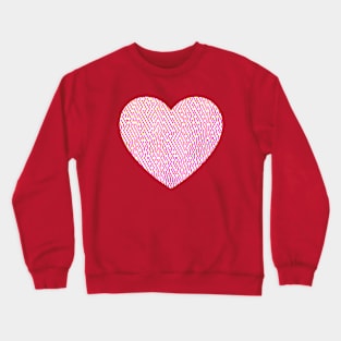 Magenta Retro 8-bit Pixel Heart Crewneck Sweatshirt